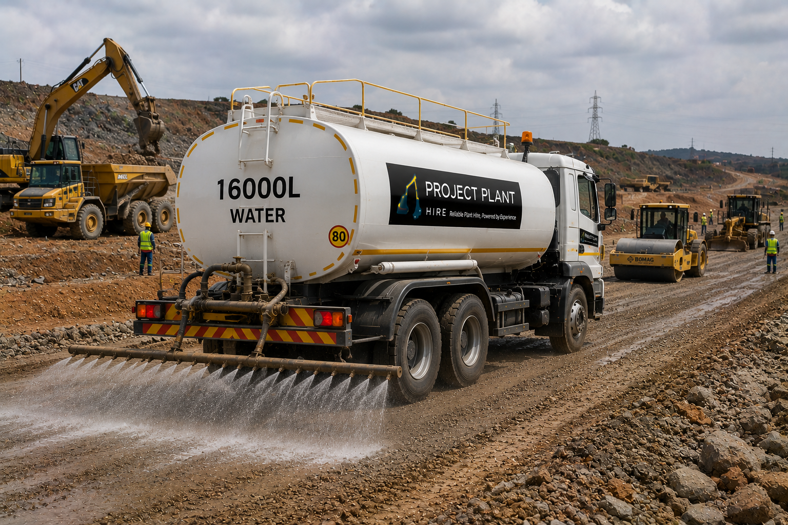 16,000 L Water Bowser Hire South Africa - Project Plant Hire